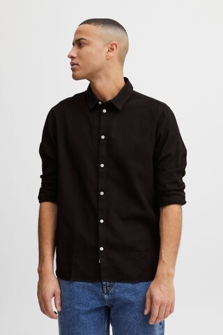 !Solid Regular fit Button Up Shirt 'Enea' in Black: front