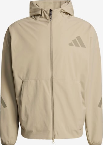 ADIDAS SPORTSWEAR Trainingsjack 'Z.N.E.' in Bruin: voorkant