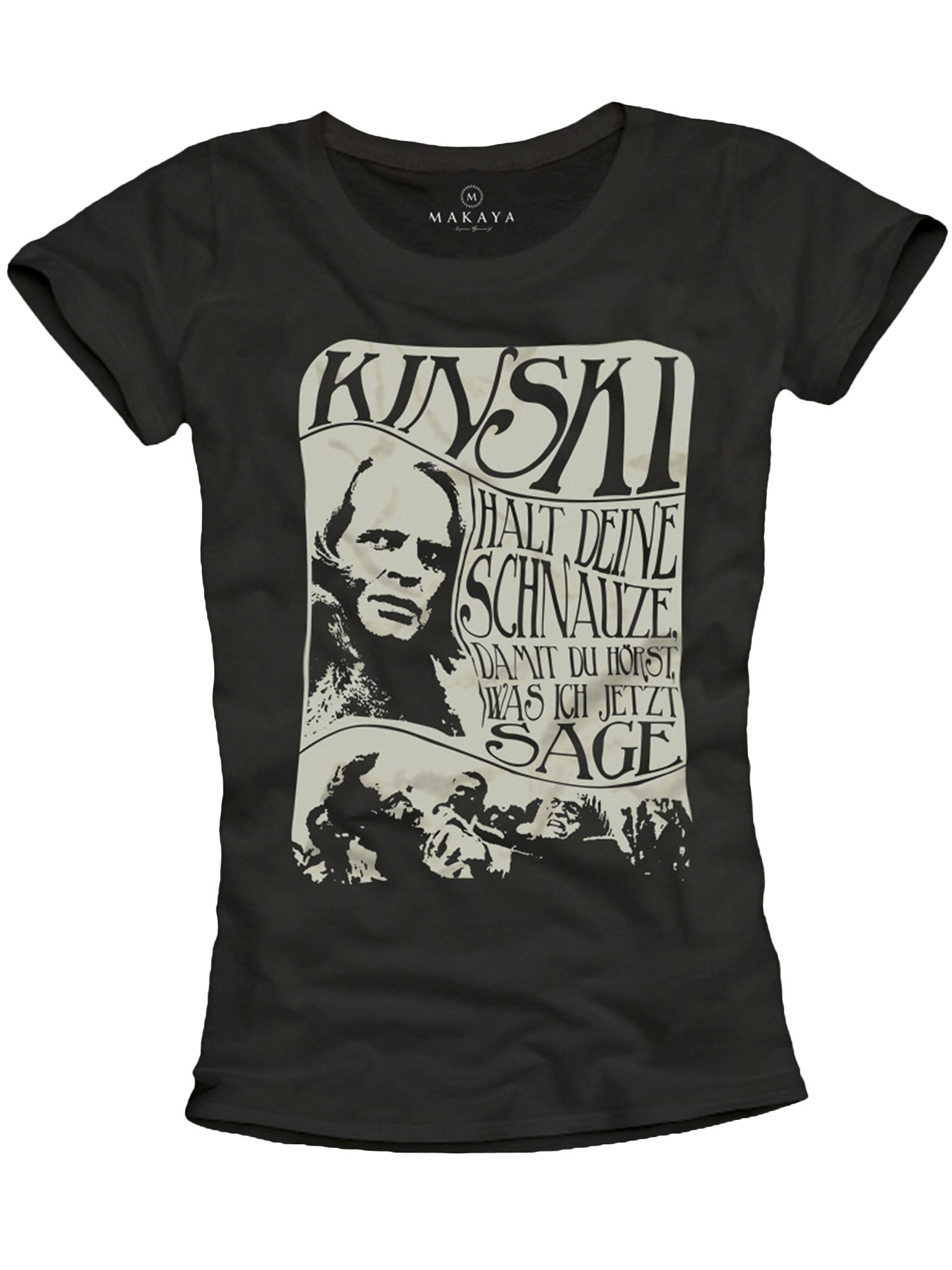 MAKAYA Shirt 'Sprüche Shirt Klaus' in Black: front