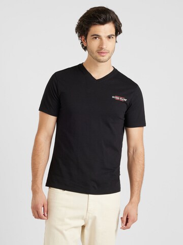 T-Shirt GUESS JEANS en noir : devant