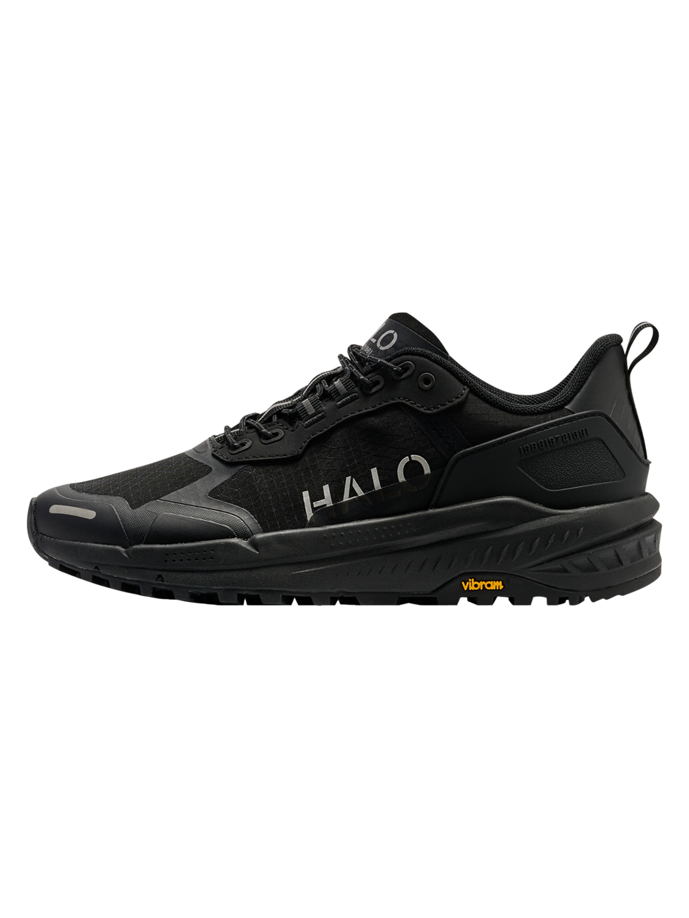 Baskets basses HALO en noir : devant