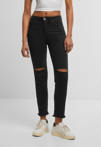 2Y Premium Slimfit Jeans in Schwarz: Vorderseite