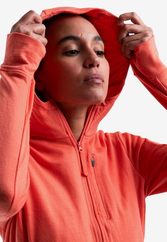 ICEBREAKER - Sudadera con cremallera deportiva 'Quantum IV' en naranja