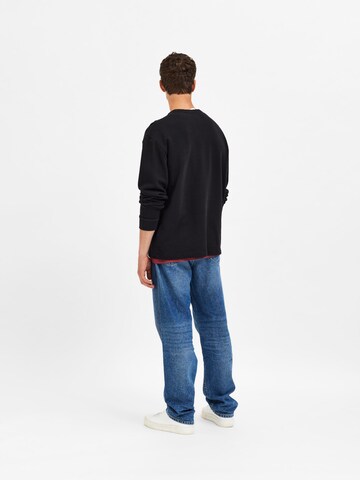 SELECTED HOMME - Sweatshirt 'Holger' em preto