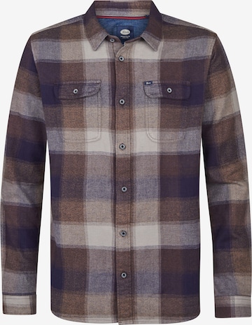 Petrol IndustriesComfort Fit Košulja - smeđa boja: prednji dio