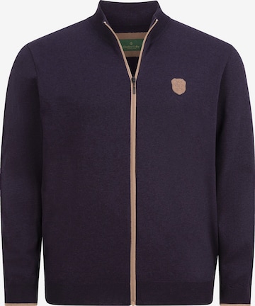 Charles Colby Knit Cardigan in Purple: front