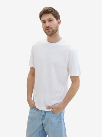 T-Shirt TOM TAILOR en blanc : devant