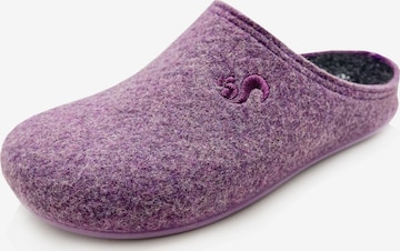 thies Slippers 'thies 1856 ® Recycled PET Slipper' in Purple: front