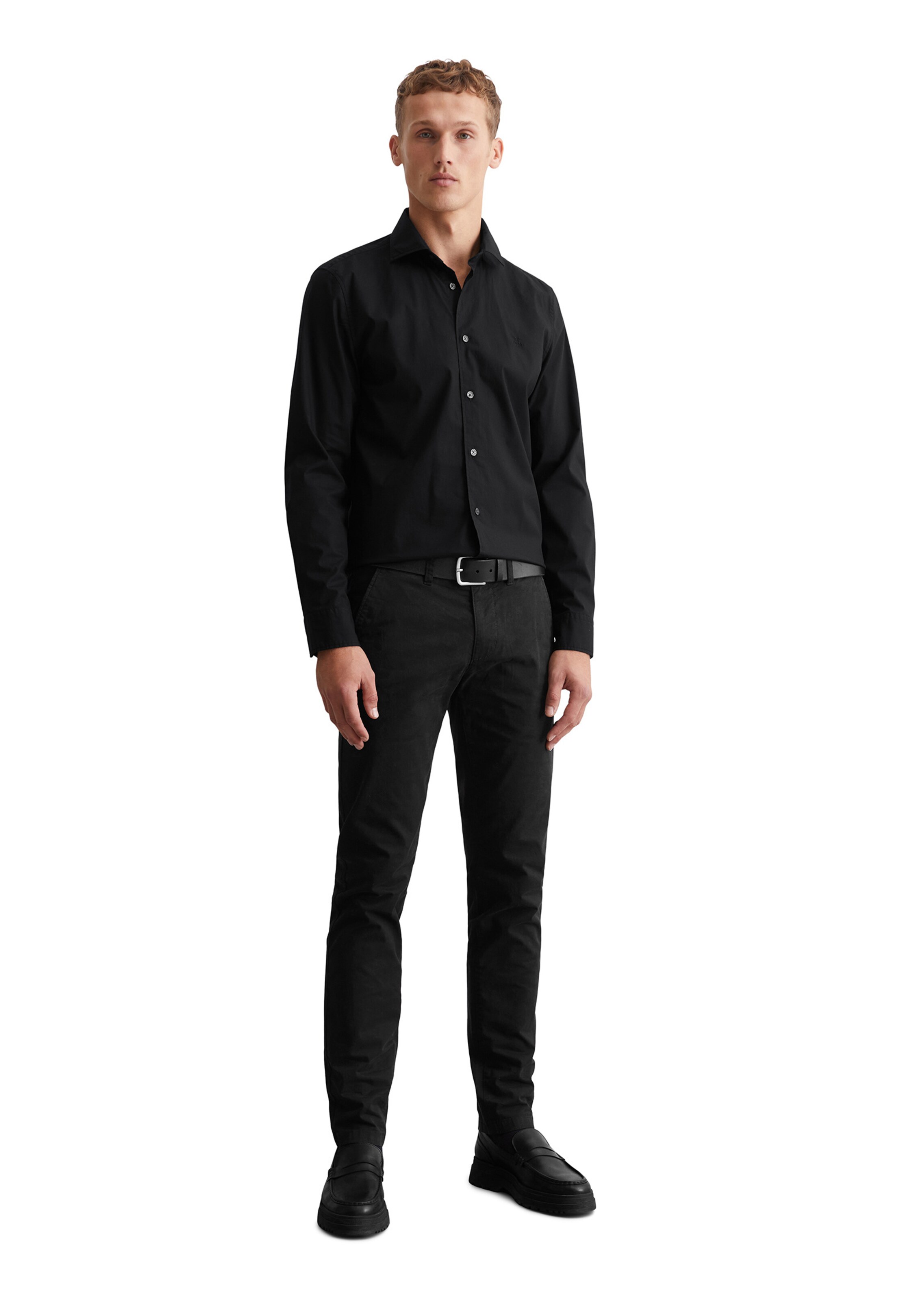 Marc O'Polo Slim fit Overhemd in Zwart