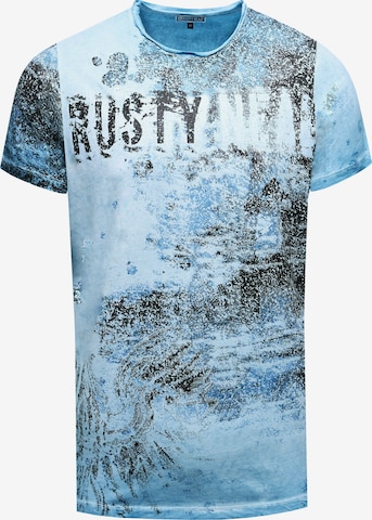 Rusty Neal T-Shirt in Blau: Vorderseite