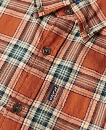 Superdry Regular fit Button Up Shirt in Orange