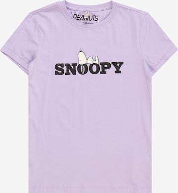 KIDS ONLY T-Shirt 'PEANUTS' in Lila: predná strana