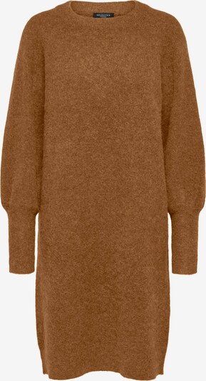 SELECTED FEMME Strikkjole 'Sif' i brun-meleret, Produktvisning