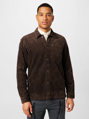 ESPRIT Regular fit Button Up Shirt in Brown: front