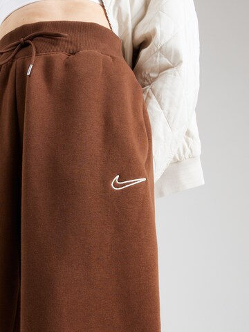 Nike Sportswear Zúžený strih Nohavice - Hnedá