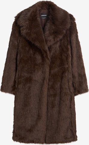 BershkaZimski kaput - smeđa boja: prednji dio