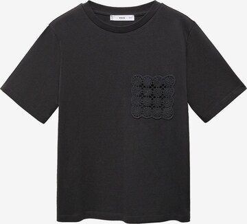MANGO Тениска 'DAISY2' в черно: отпред
