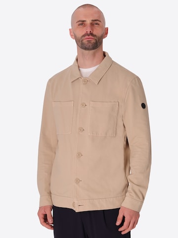 Distretto12 Regular Fit Hemd 'Portland' in Beige: Vorderseite