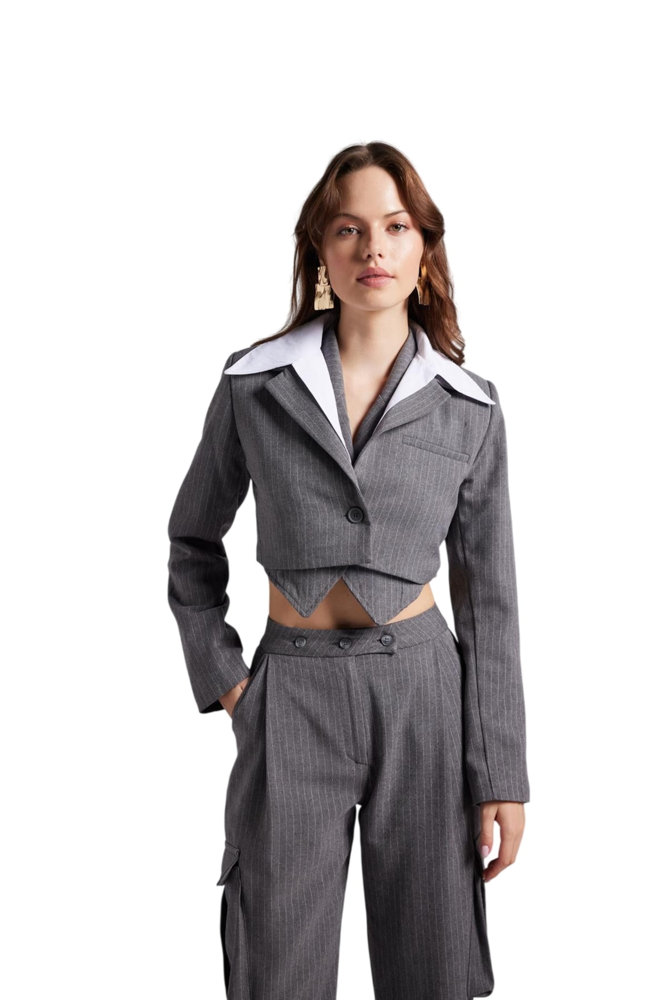 HOLLY LOLLY Blazers in Grijs: voorkant