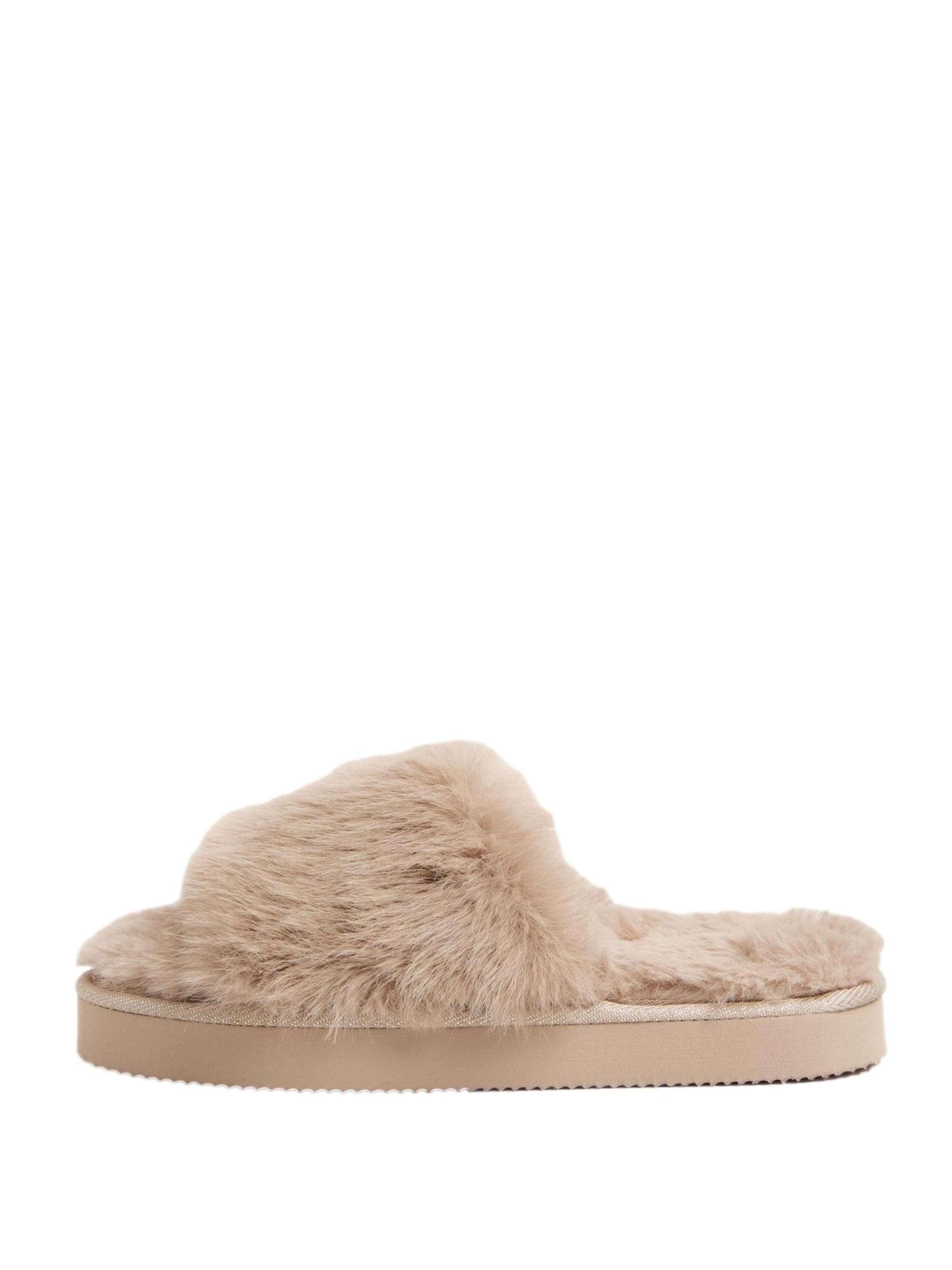 Lipsy Pantofle – šedá: přední strana