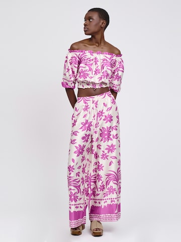 Influencer Bő szár Nadrág - lila