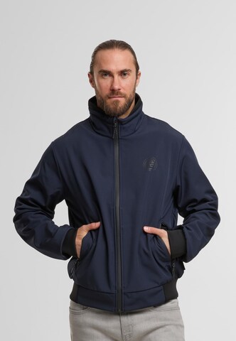 INDICODE JEANS Jacke 'Route' in Blau: Vorderseite