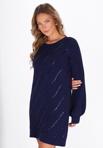 faina Dress in Blue: front