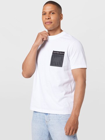 Calvin Klein Jeans T-Shirt in Weiß: predná strana