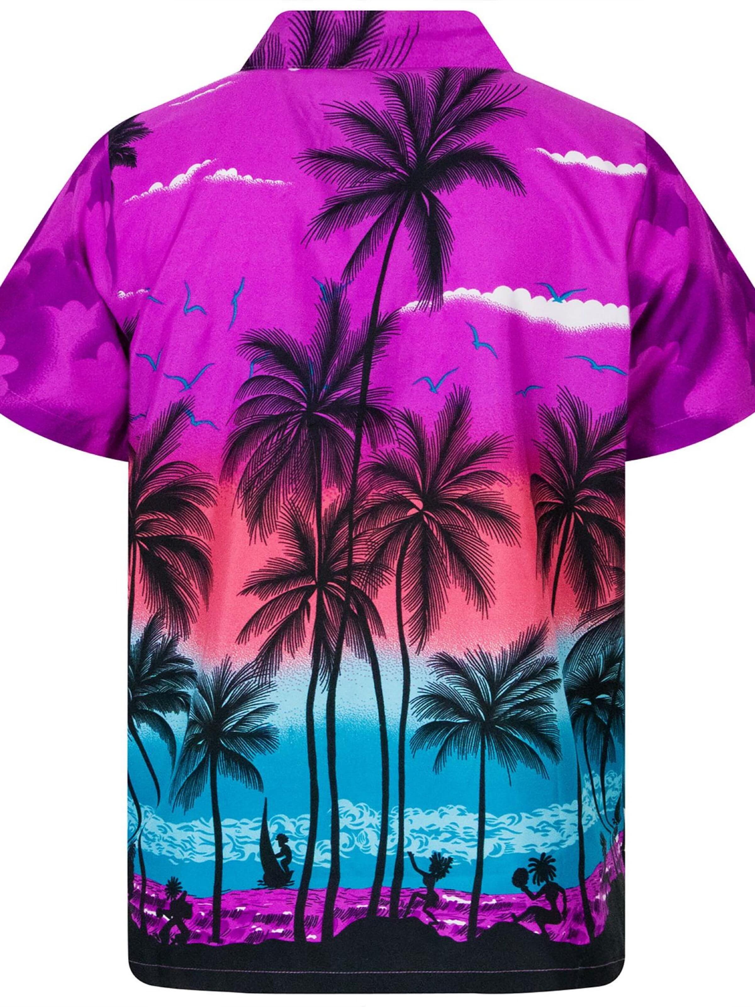 King Kameha Shirt 'Beach' in Lila
