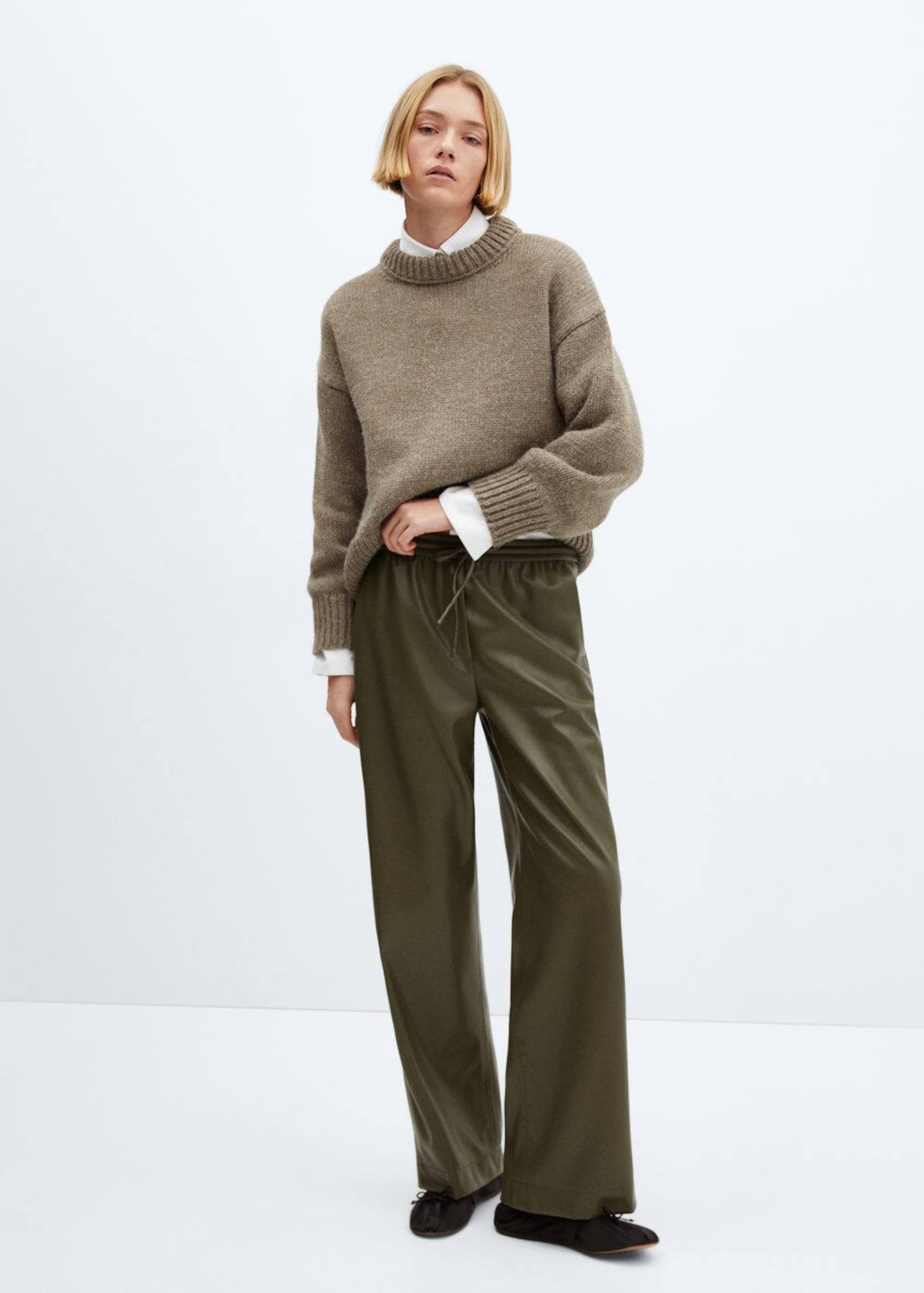 Mango green pants deals