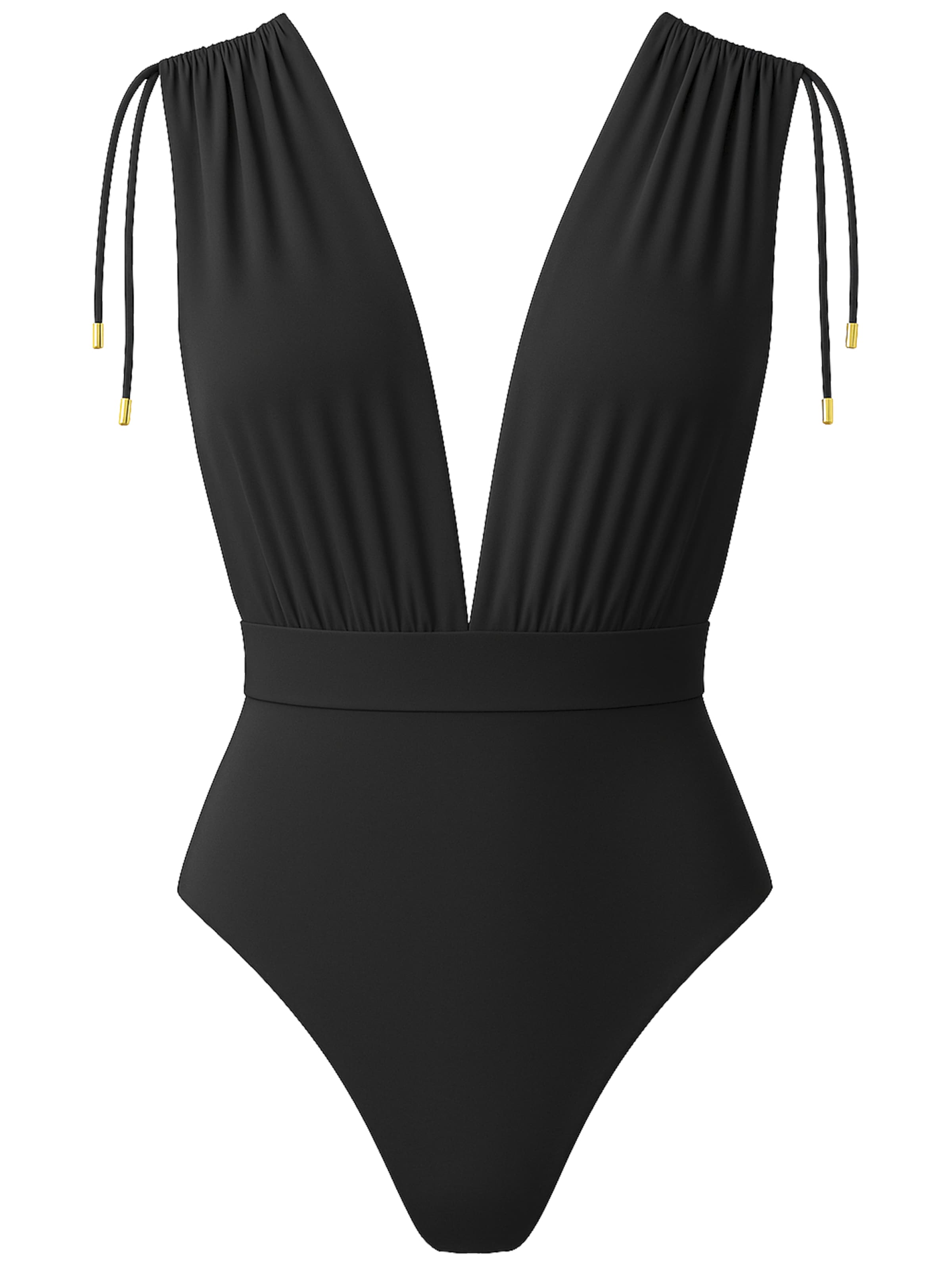 SEA ME SWIM High neck Swimsuit 'CAYMAN' in Black: front