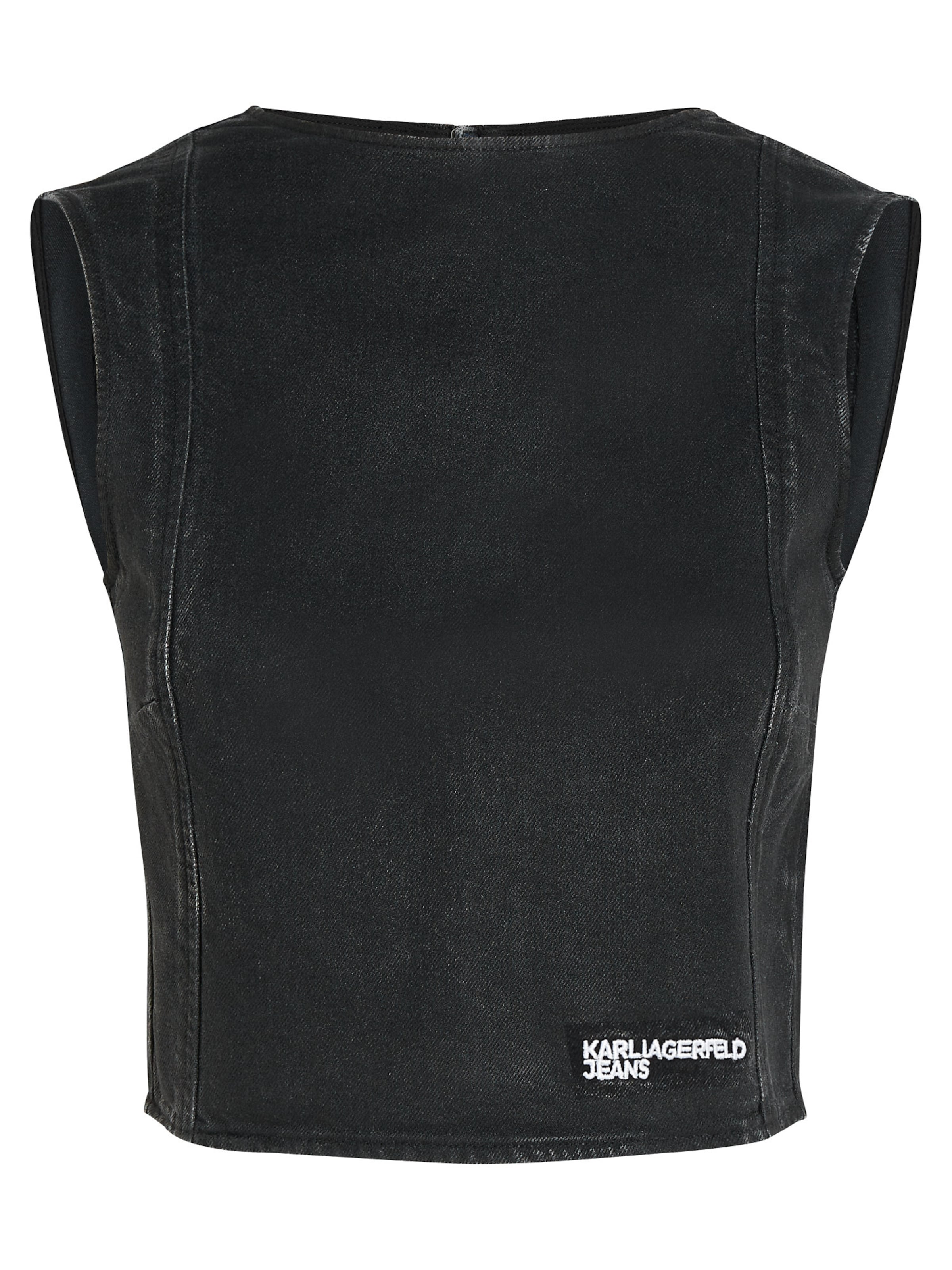 juoda KARL LAGERFELD JEANS Palaidinė be rankovių: priekis