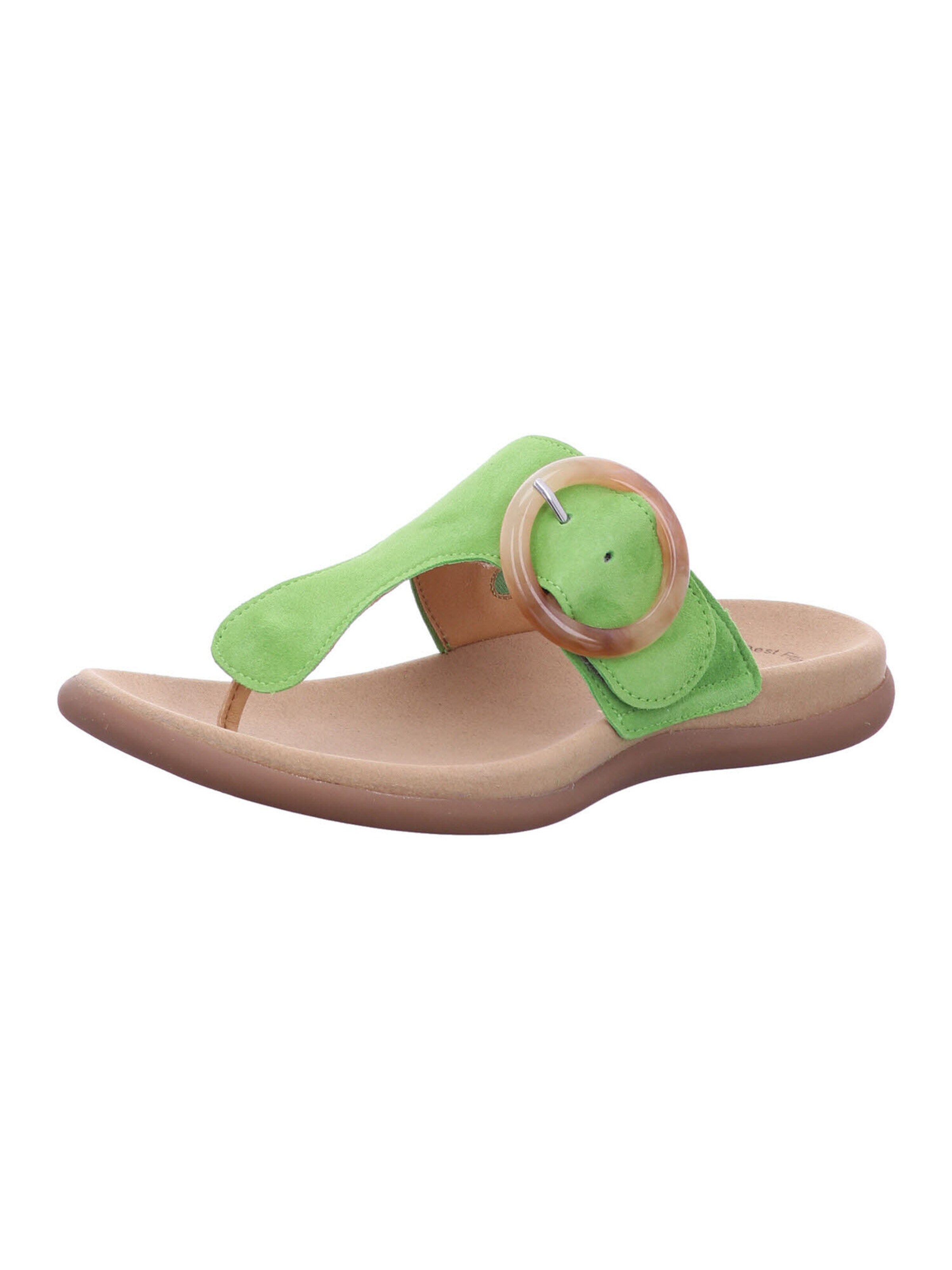 GABOR Teenslipper 'Dianette' in Groen: voorkant