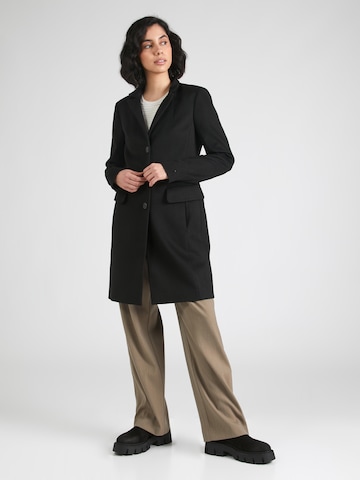 COMMA Between-Seasons Coat in Black: front