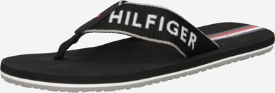 TOMMY HILFIGER Tongs en rouge / noir / blanc, Vue avec produit