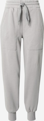 ADIDAS BY STELLA MCCARTNEY Tapered Workout Pants 'Fleece' in Grey: front