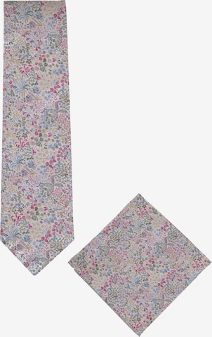 Real Guys Set Krawatte mit Einstecktuch in Pink: Vorderseite