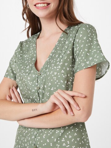 Missguided - Vestido camisero en verde