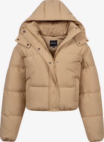 BRAVE SOUL Winter Jacket 'Bunny' in Beige: front