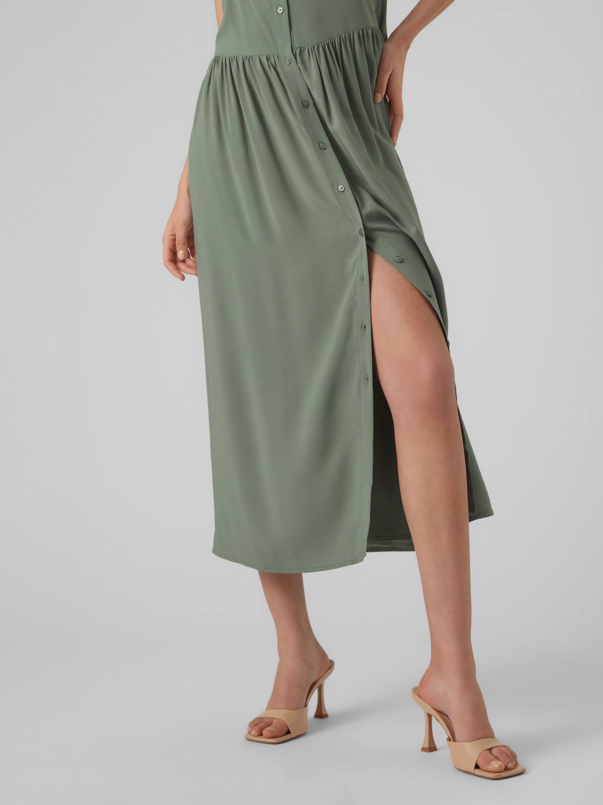 Robe d ete Alba VERO MODA en Vert Fonce ABOUT YOU
