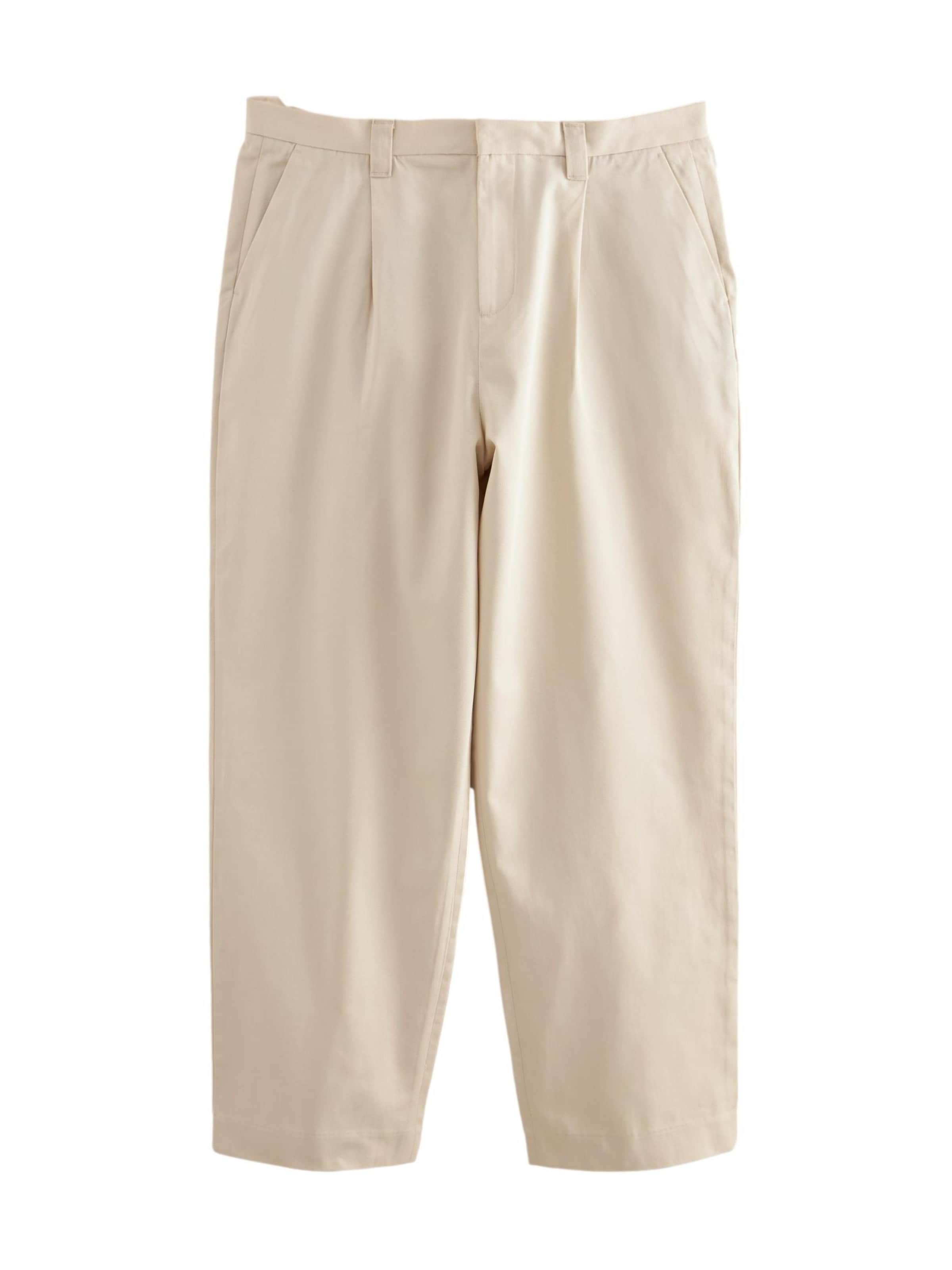 Next Loose fit Pleat-front trousers 'Edit' in Beige: front