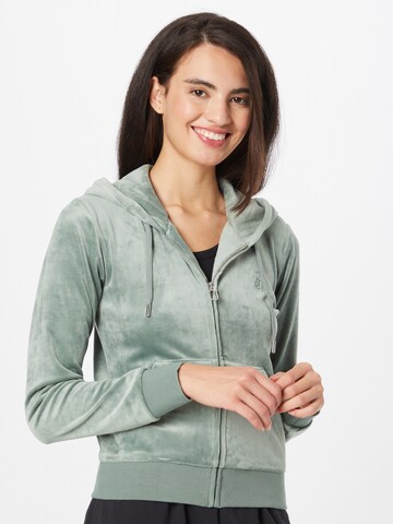 Juicy Couture - Sudadera con cremallera en verde: frente