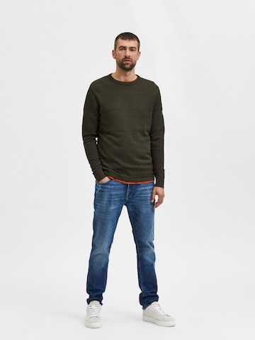 SELECTED HOMME Sweater 'Maine' in Green