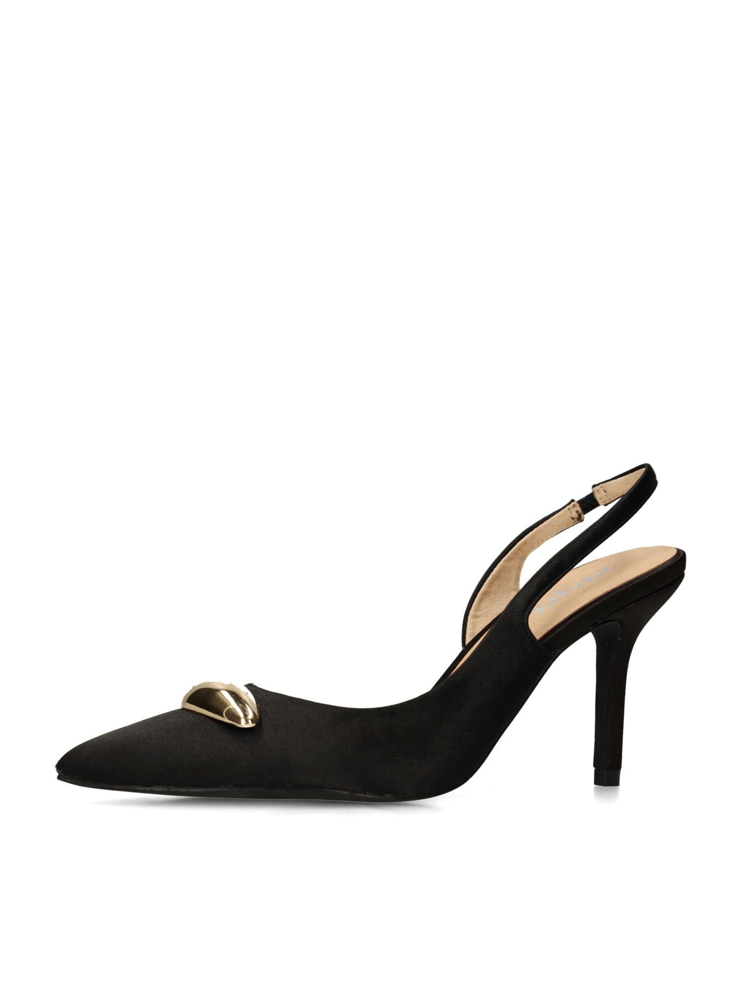 SACHA Slingpumps in Schwarz: Vorderseite