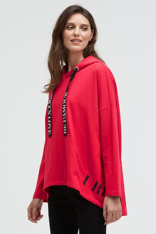 Soccx Oversized Hoodie mit Logo Print in Rot