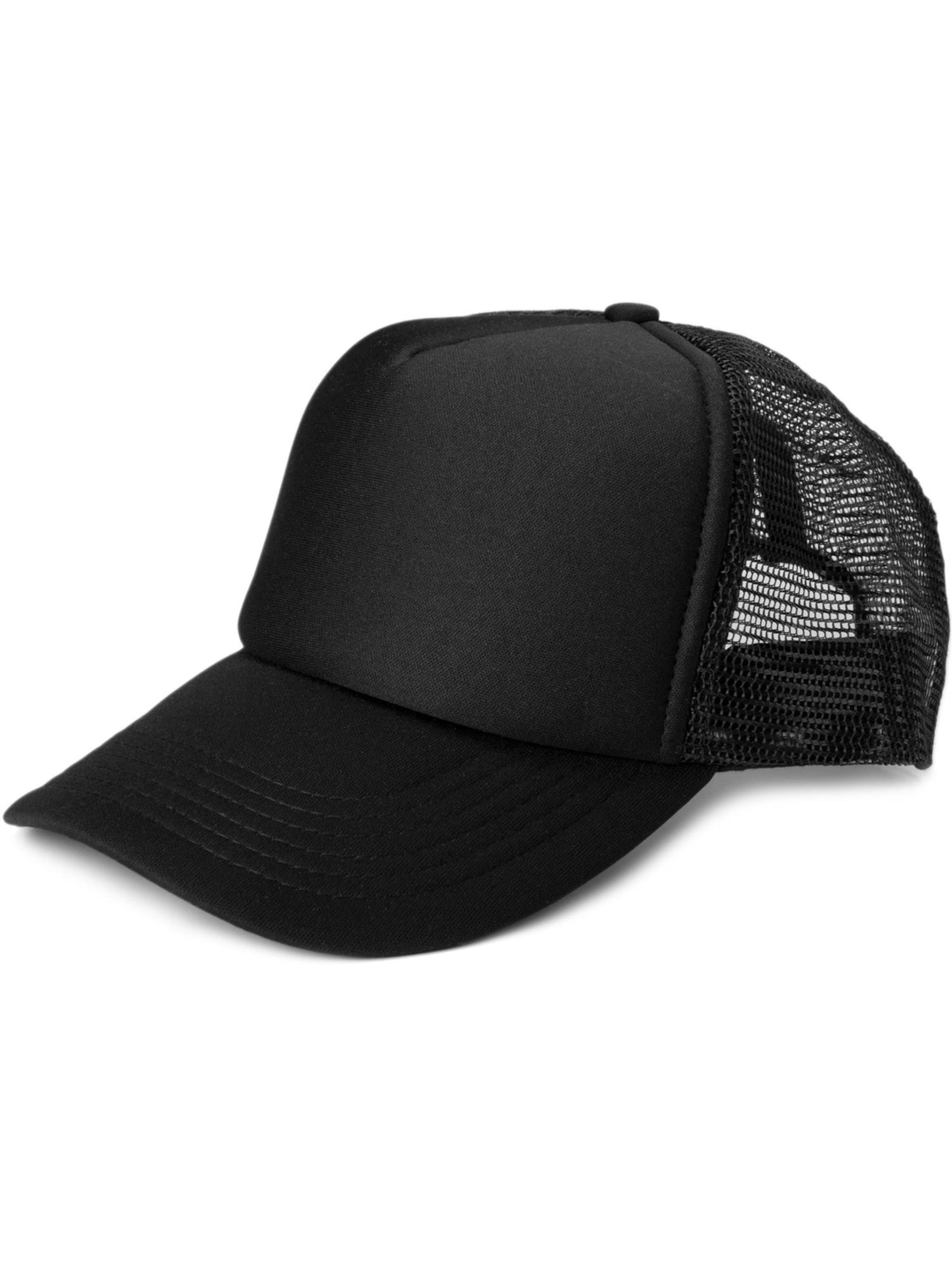 styleBREAKER Cap '5-Panel Mesh Cap'‌‌‌ in Schwarz: Vorderseite