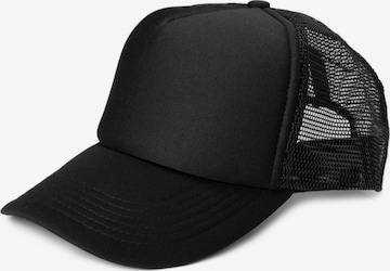 styleBREAKER Cap '5-Panel Mesh Cap' in Schwarz: Vorderseite