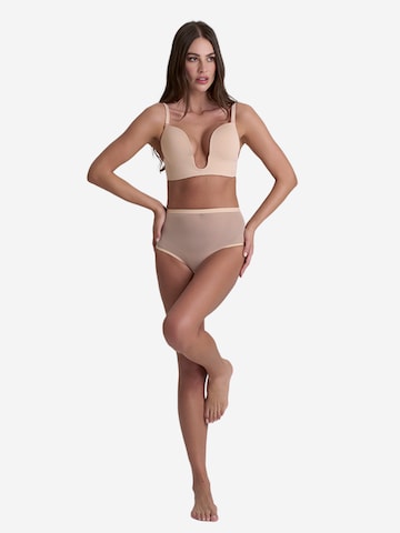 Bye Bra Shapingslip 'Forming Tulle Mid Waist Thong' in Beige
