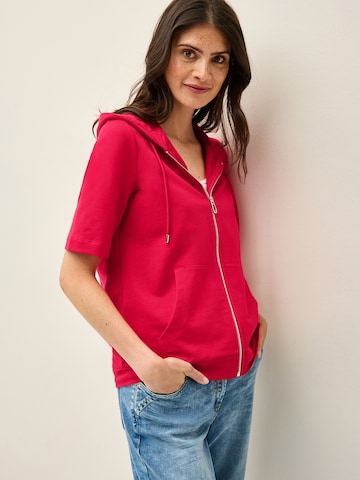 CECIL Zip-Up Hoodie in Red: front