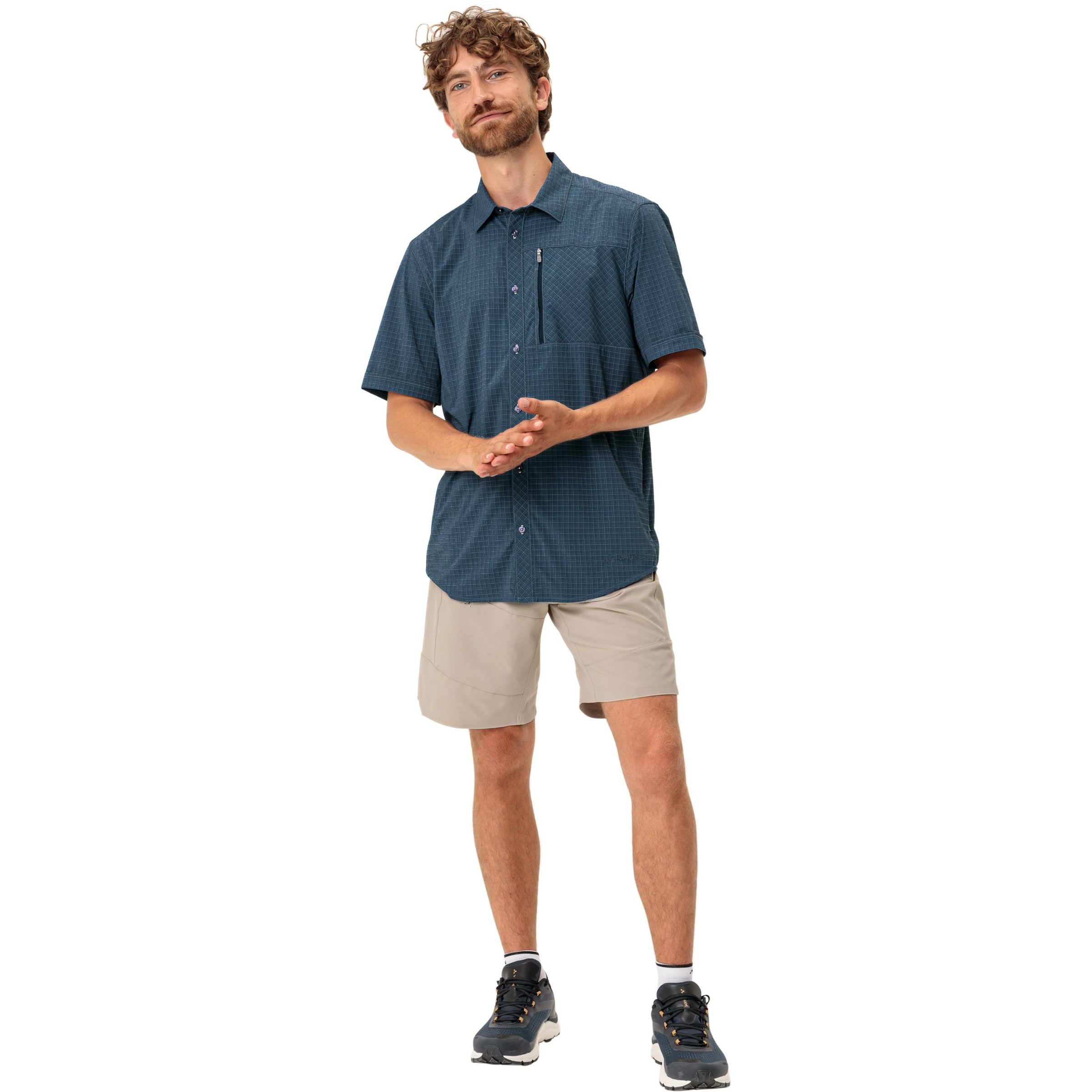 VAUDE Regular Fit Funktionshemd 'Seiland IV' in Blau